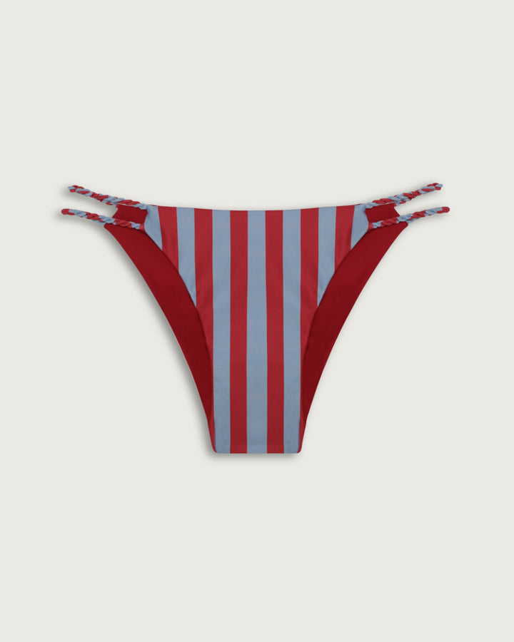 BOTTOM MINI TRENZADO RED STRIPES