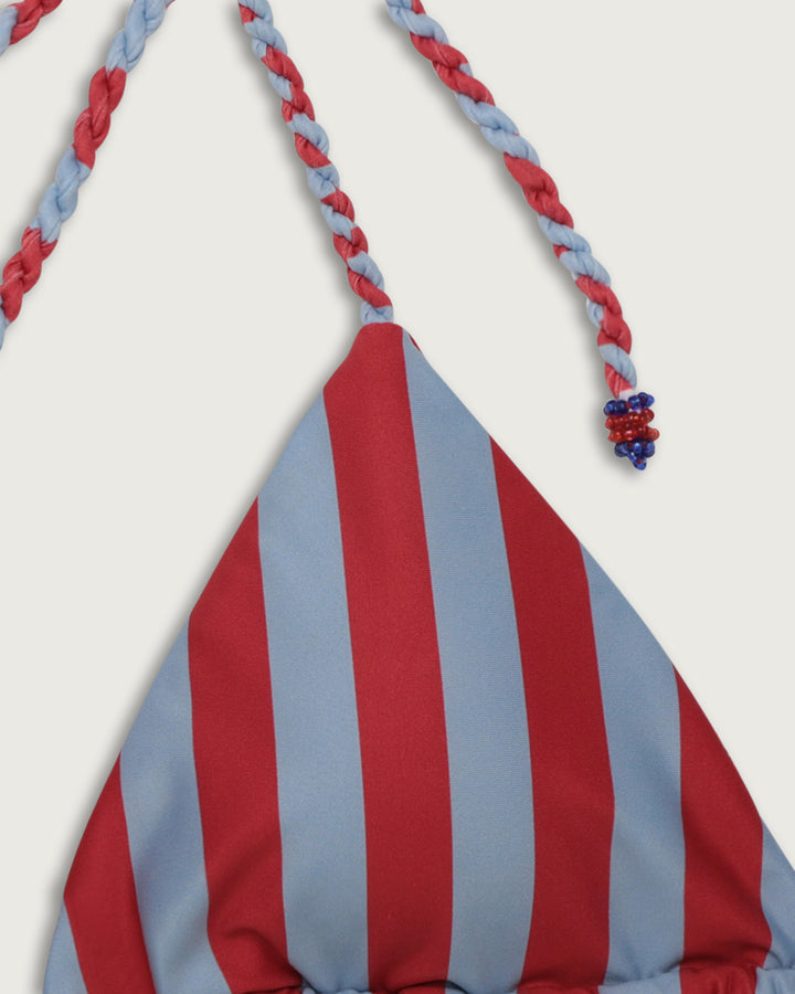 TOP SALINA TRIANGULOS RED STRIPES