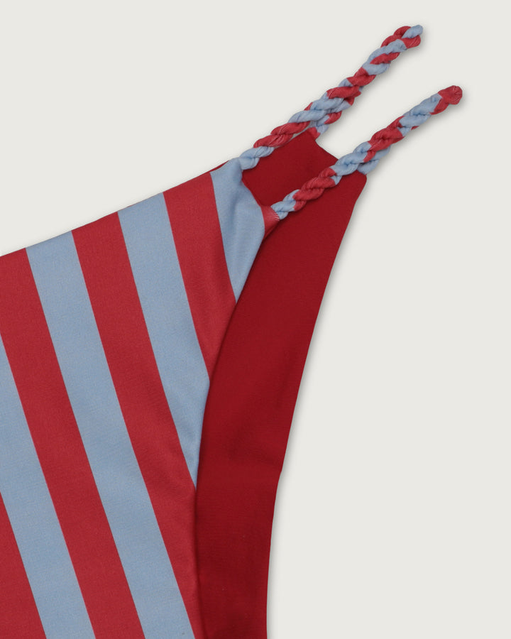 BOTTOM MINI TRENZADO RED STRIPES