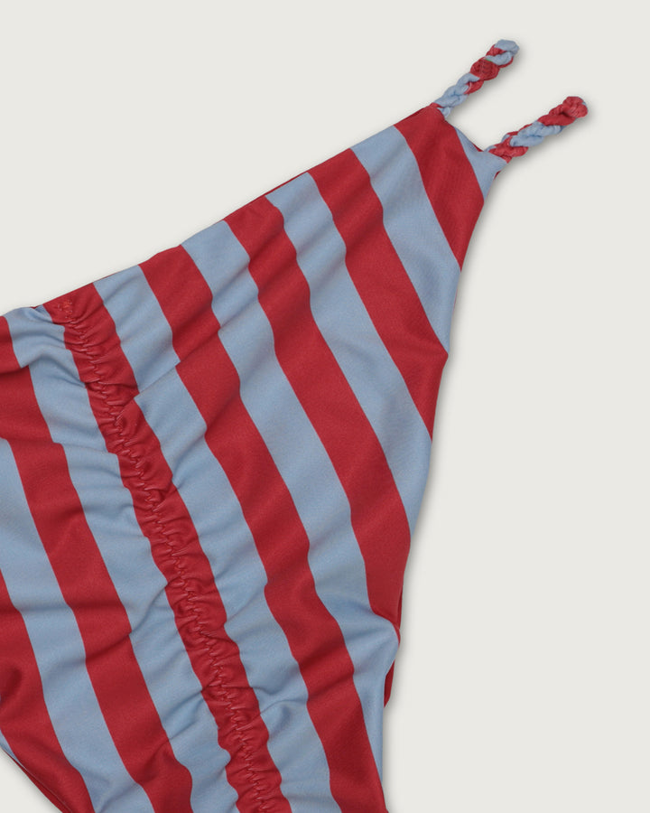 BOTTOM MINI TRENZADO RED STRIPES