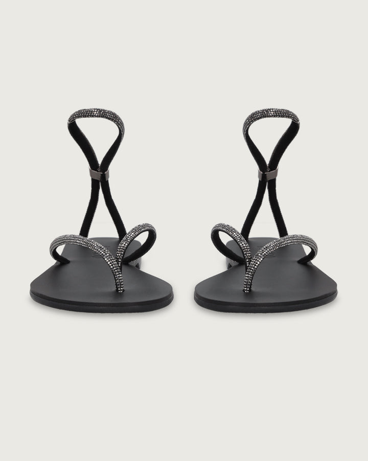 SANDALIA RODAS BLACK BRILLOS