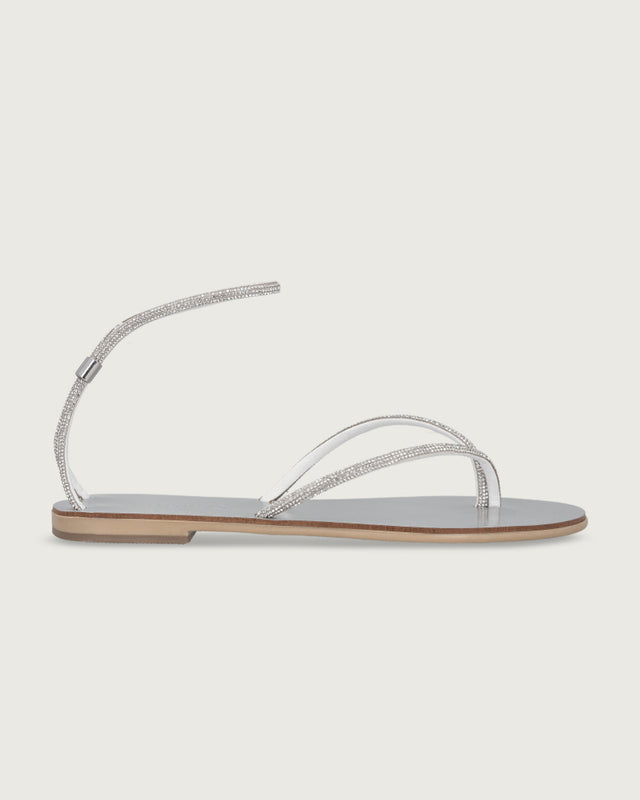 SANDALIA RODAS SILVER CON BRILLOS