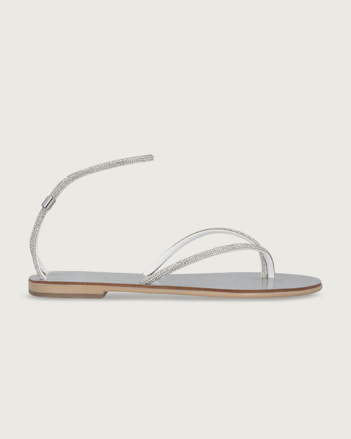 SANDALIA RODAS SILVER CON BRILLOS