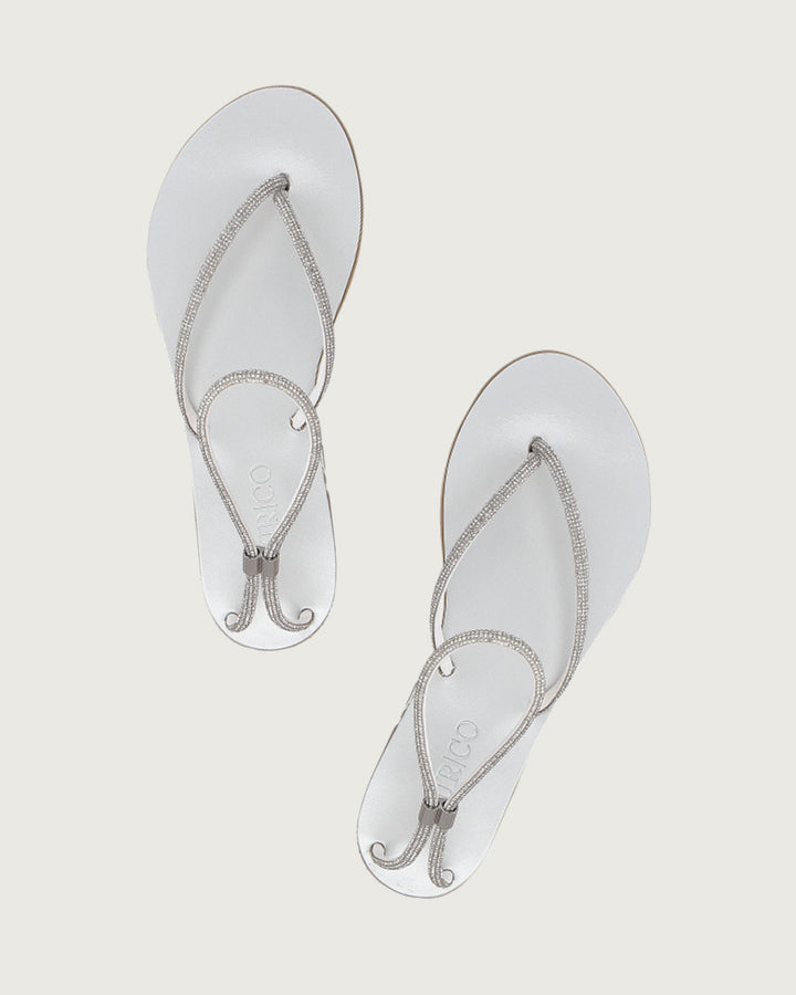 SANDALIA RODAS SILVER CON BRILLOS