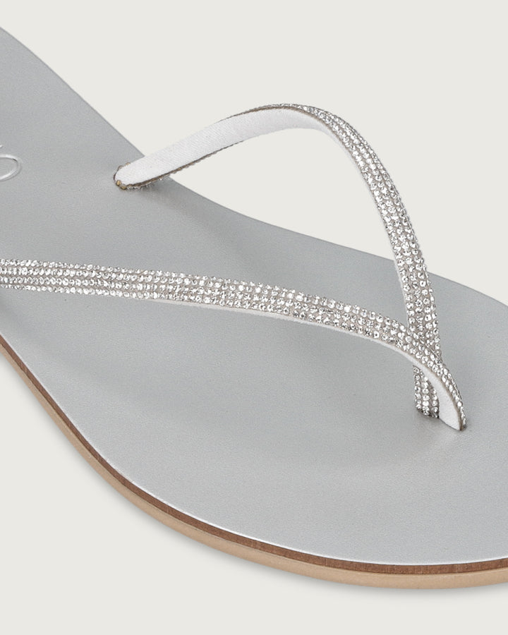 SANDALIA RODAS SILVER CON BRILLOS