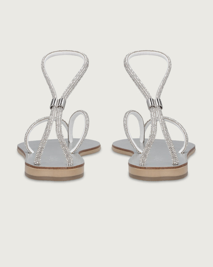 SANDALIA RODAS SILVER CON BRILLOS