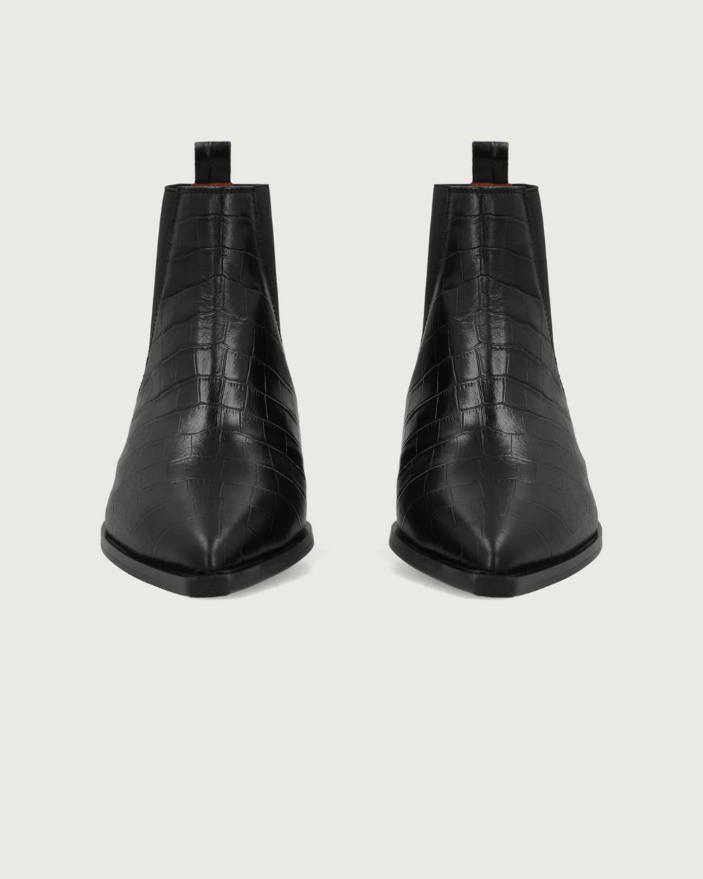 BOTÍN SARI CROCO NEGRO