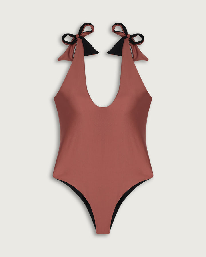 ONE PIECE CORAL BLACK / BROWN