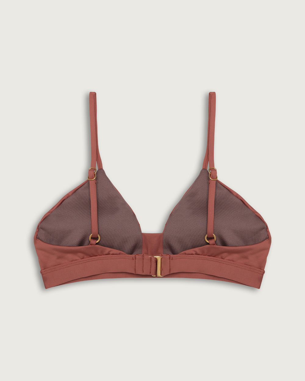 TOP RIO TRIANGULOS SHINY BROWN