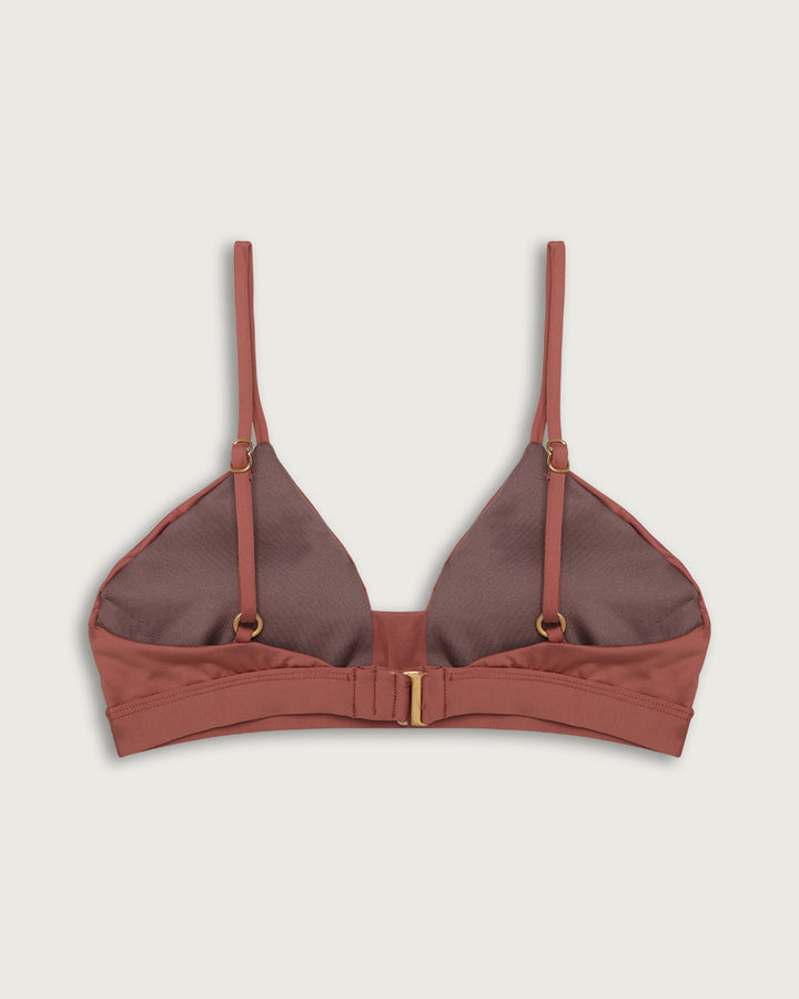 TOP RIO TRIANGULOS SHINY BROWN