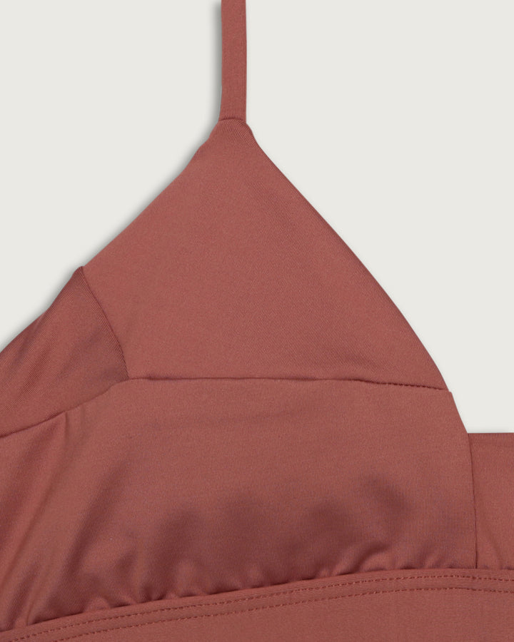 TOP RIO TRIANGULOS SHINY BROWN