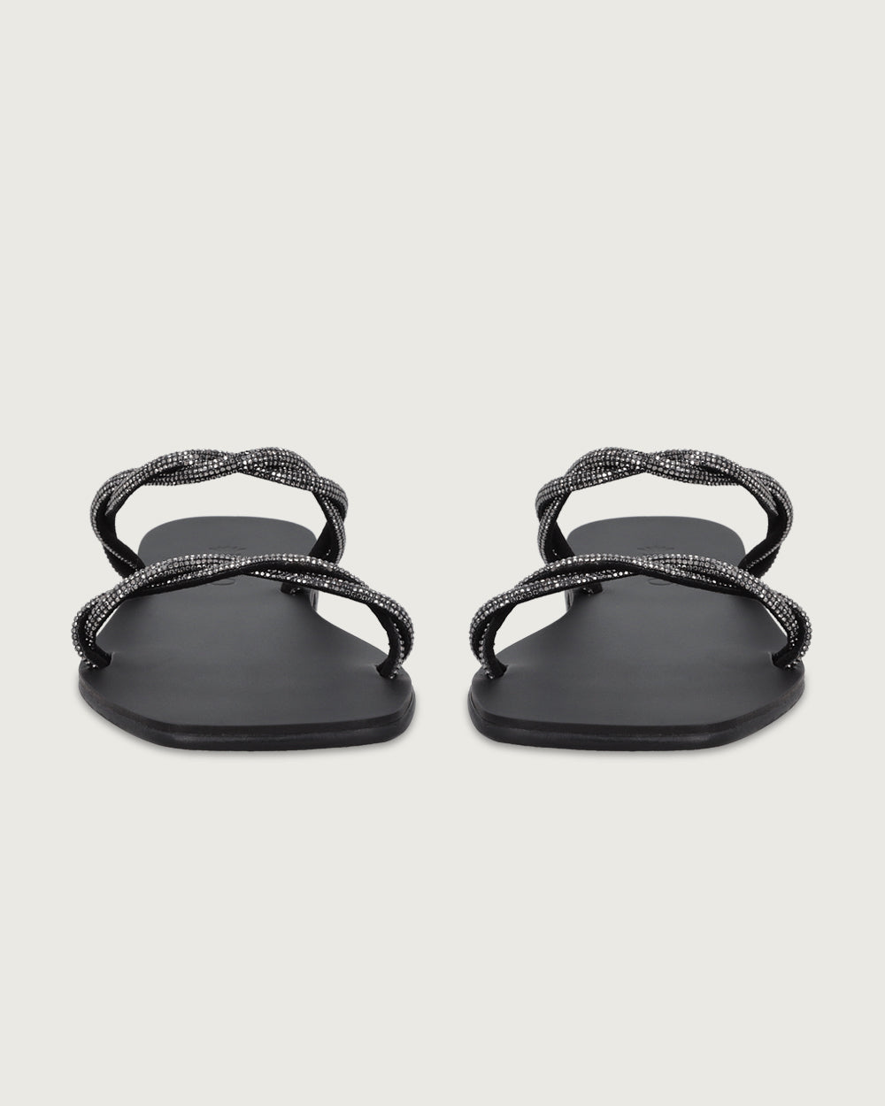 SANDALIA TESALIA BLACK BRILLOS