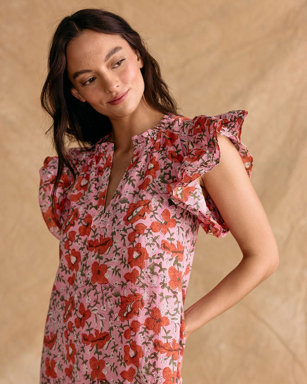 VESTIDO ANGELE PINK FLORES