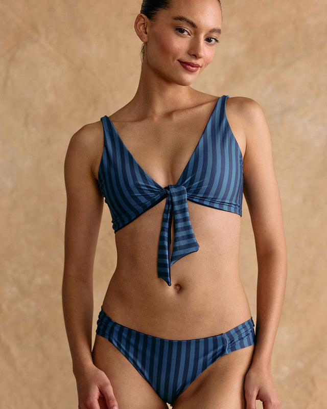 BIKINI CASCAIS BLUE STRIPES / SOLID NAVY
