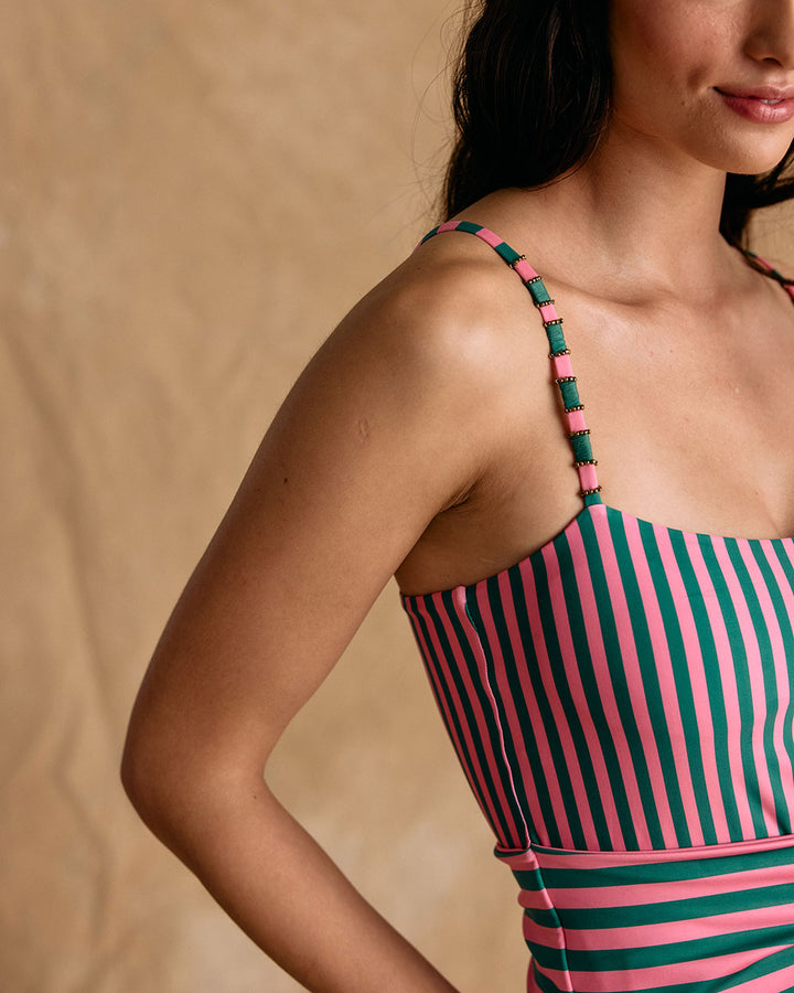 ONE PIECE MONDRAGO GREEN STRIPES