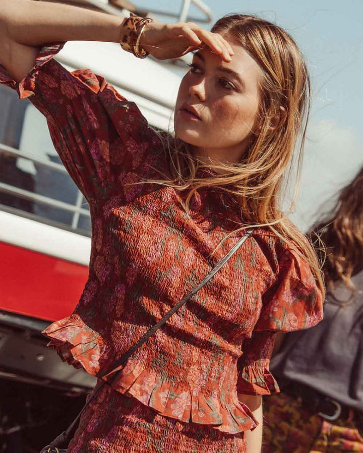 BLUSA SAFI RED FLOWERS