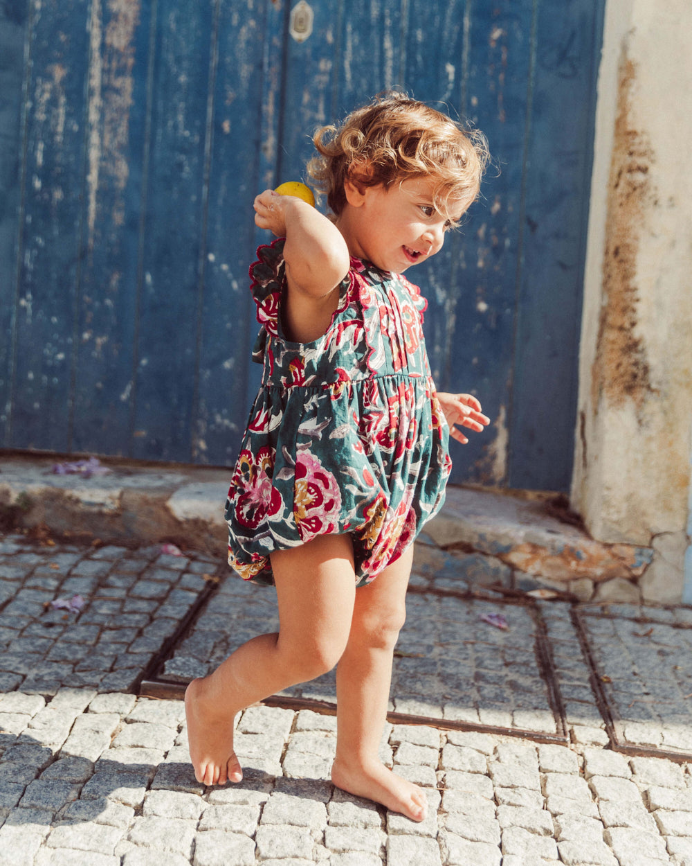 RANITA LUNETA PETROL BLUE FLOWERS PETIT