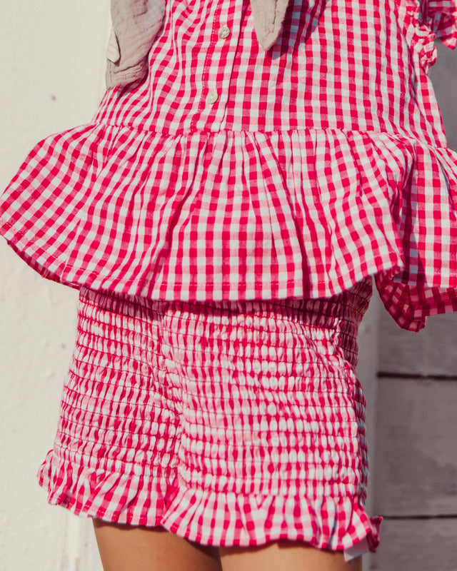 SHORT BAISKELI RED VICHY PETIT