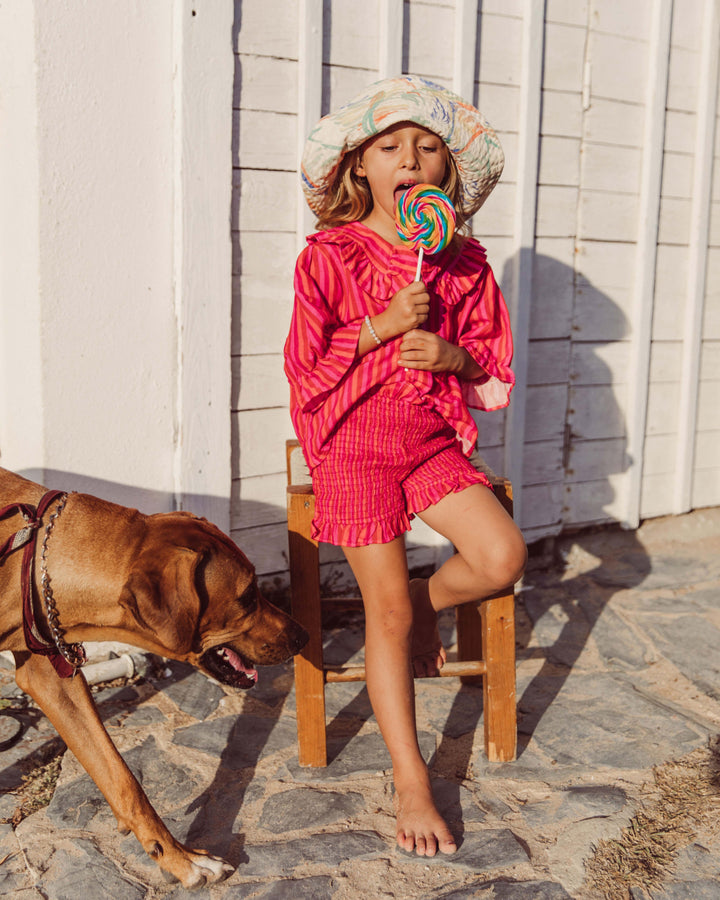 BLUSA CAPRIOLE FUCSIA STRIPES PETIT