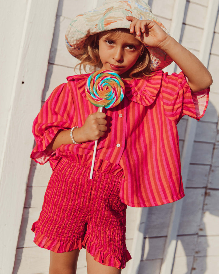 BLUSA CAPRIOLE FUCSIA STRIPES PETIT