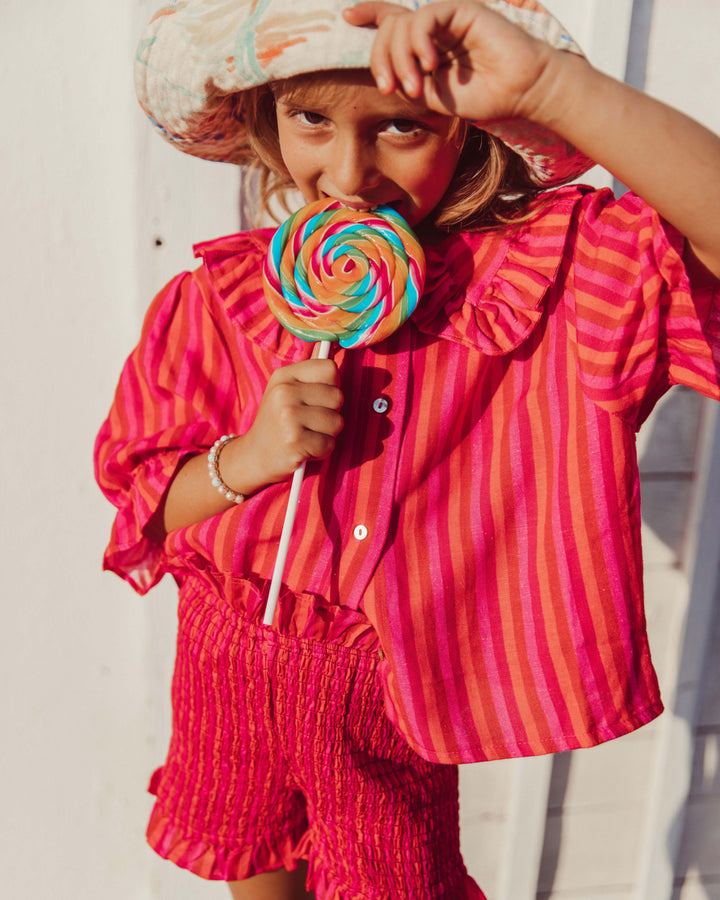BLUSA CAPRIOLE FUCSIA STRIPES PETIT