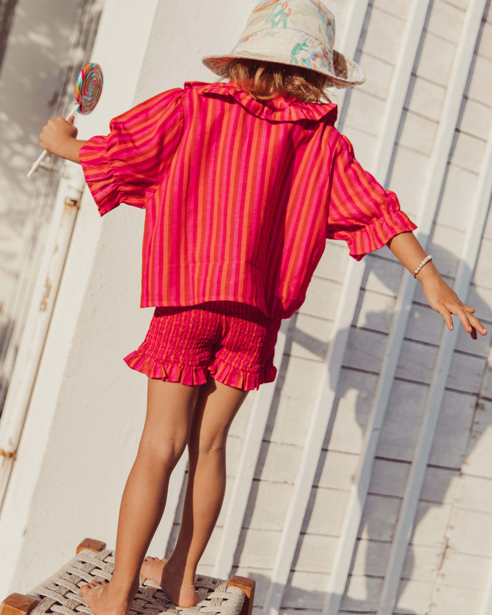 SHORT BAISKELI FUCSIA STRIPES PETIT