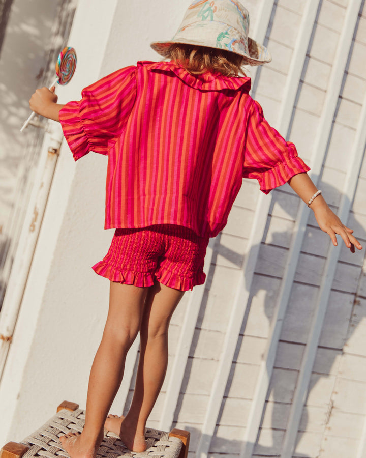 SHORT BAISKELI FUCSIA STRIPES PETIT