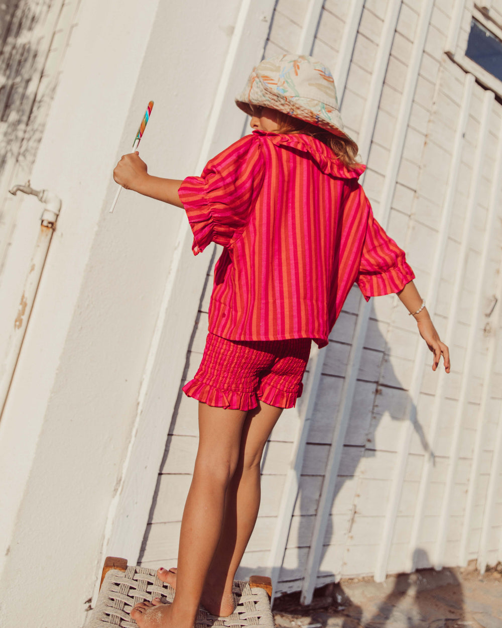 SHORT BAISKELI FUCSIA STRIPES PETIT