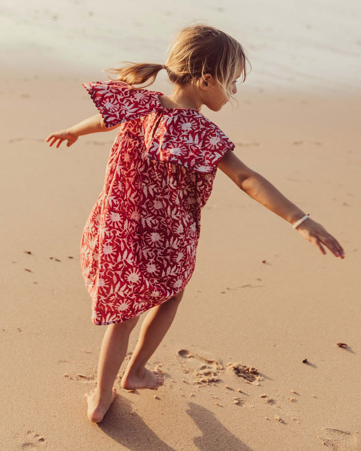 VESTIDO AURORA RED FLOWERS PETIT