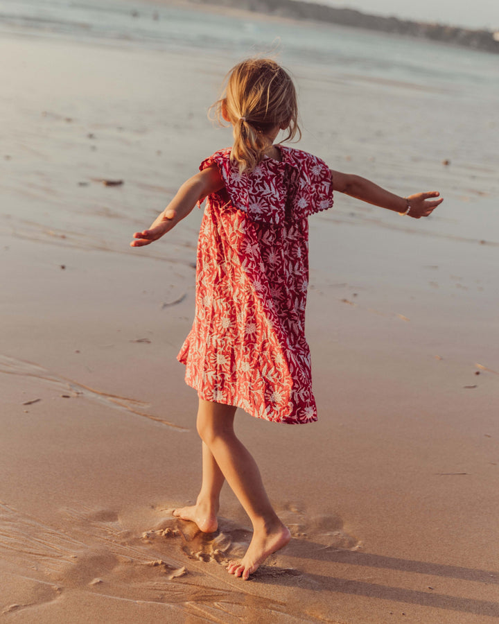 VESTIDO AURORA RED FLOWERS PETIT