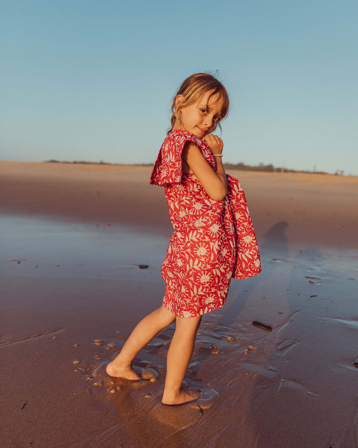 VESTIDO AURORA RED FLOWERS PETIT