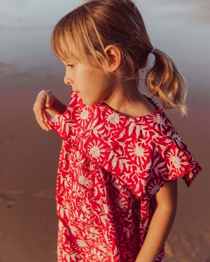 VESTIDO AURORA RED FLOWERS PETIT