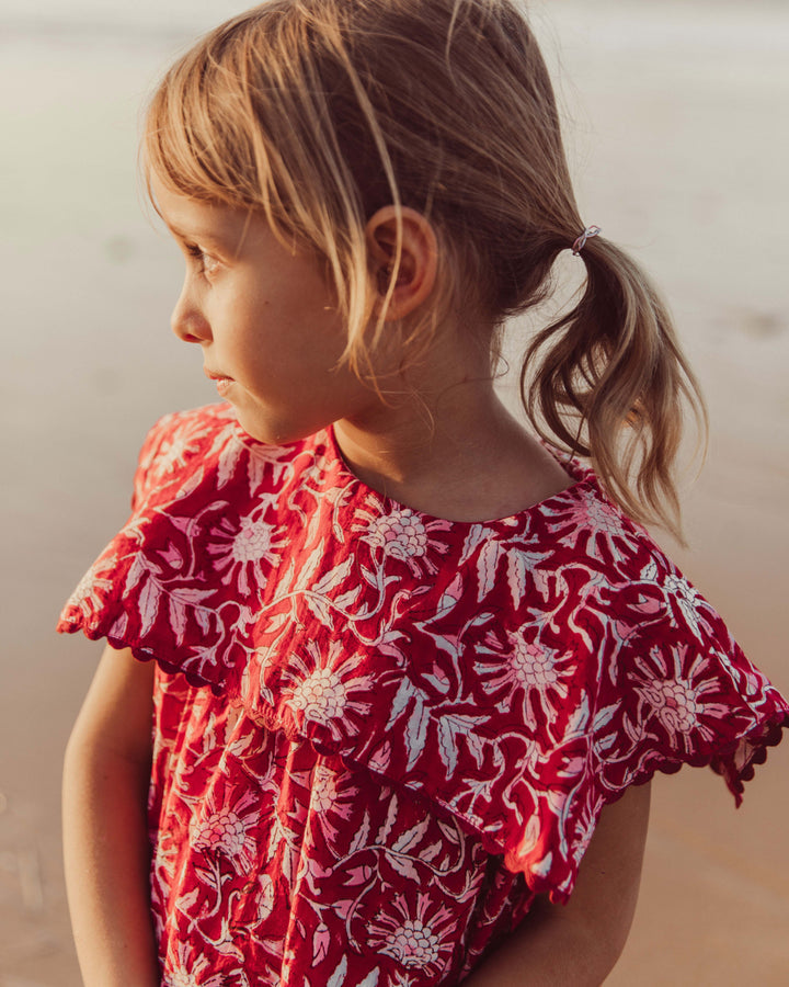 VESTIDO AURORA RED FLOWERS PETIT