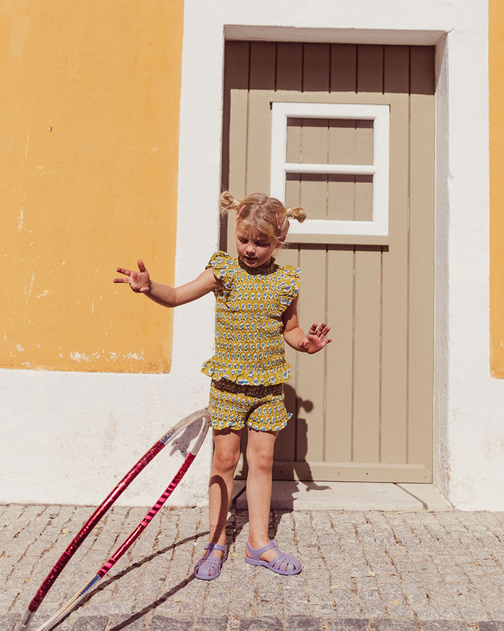 BLUSA ARLEQUIN PISTACHIO FLOWERS PETIT
