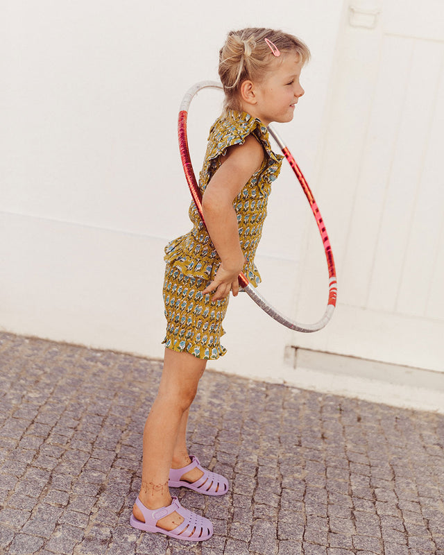 SHORT BAISKELI PISTACHIO FLOWERS PETIT