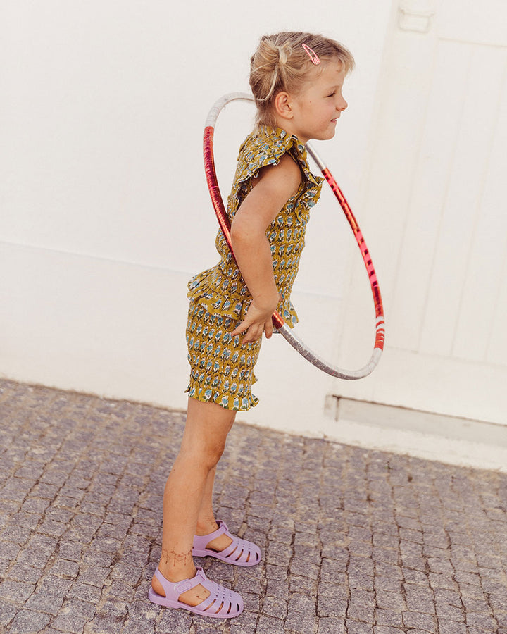 SHORT BAISKELI PISTACHIO FLOWERS PETIT