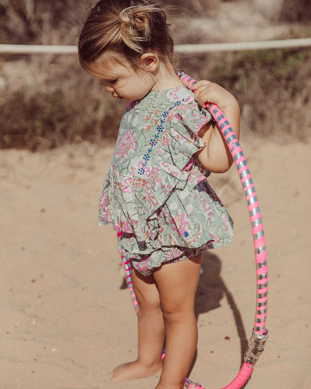 BLUSA GIADA GREEN FLOWERS PETIT