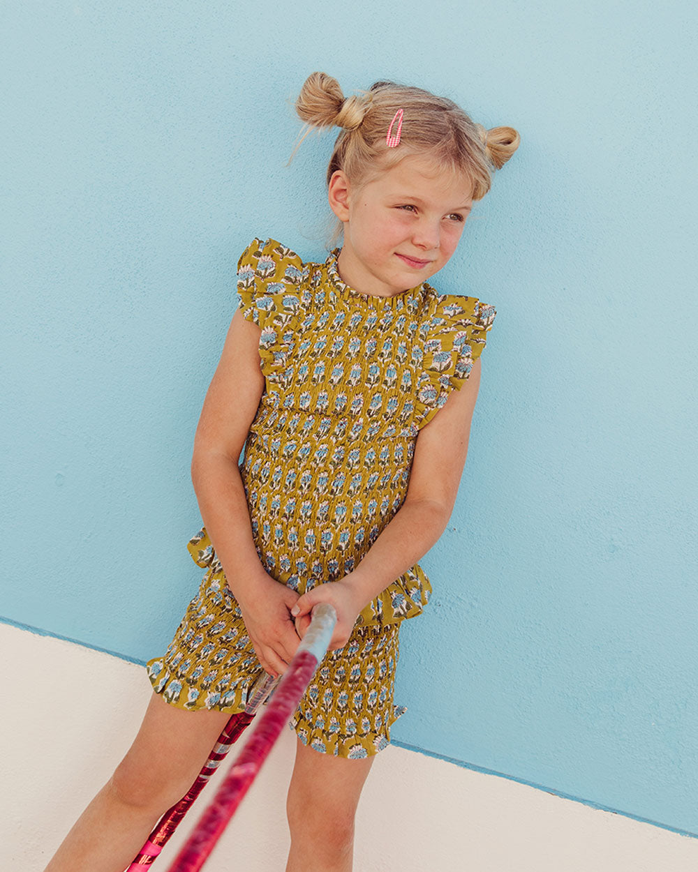 BLUSA ARLEQUIN PISTACHIO FLOWERS PETIT