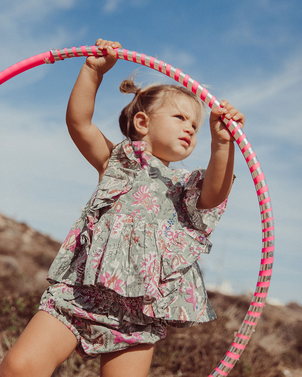 BLUSA GIADA GREEN FLOWERS PETIT