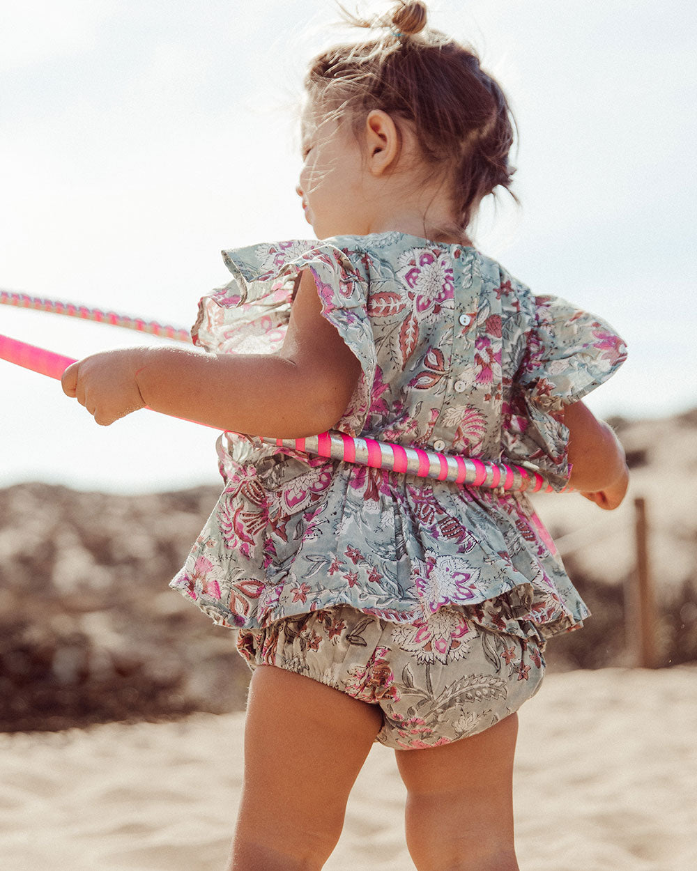 BLUSA GIADA GREEN FLOWERS PETIT