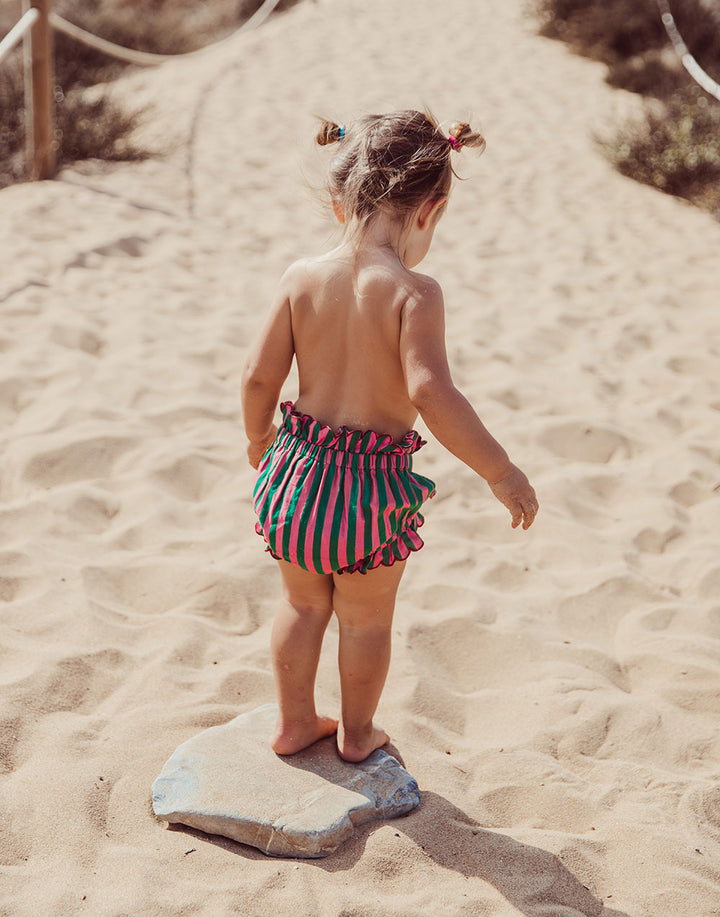 CUBRE PAÑAL MARIPOSA GREEN STRIPES