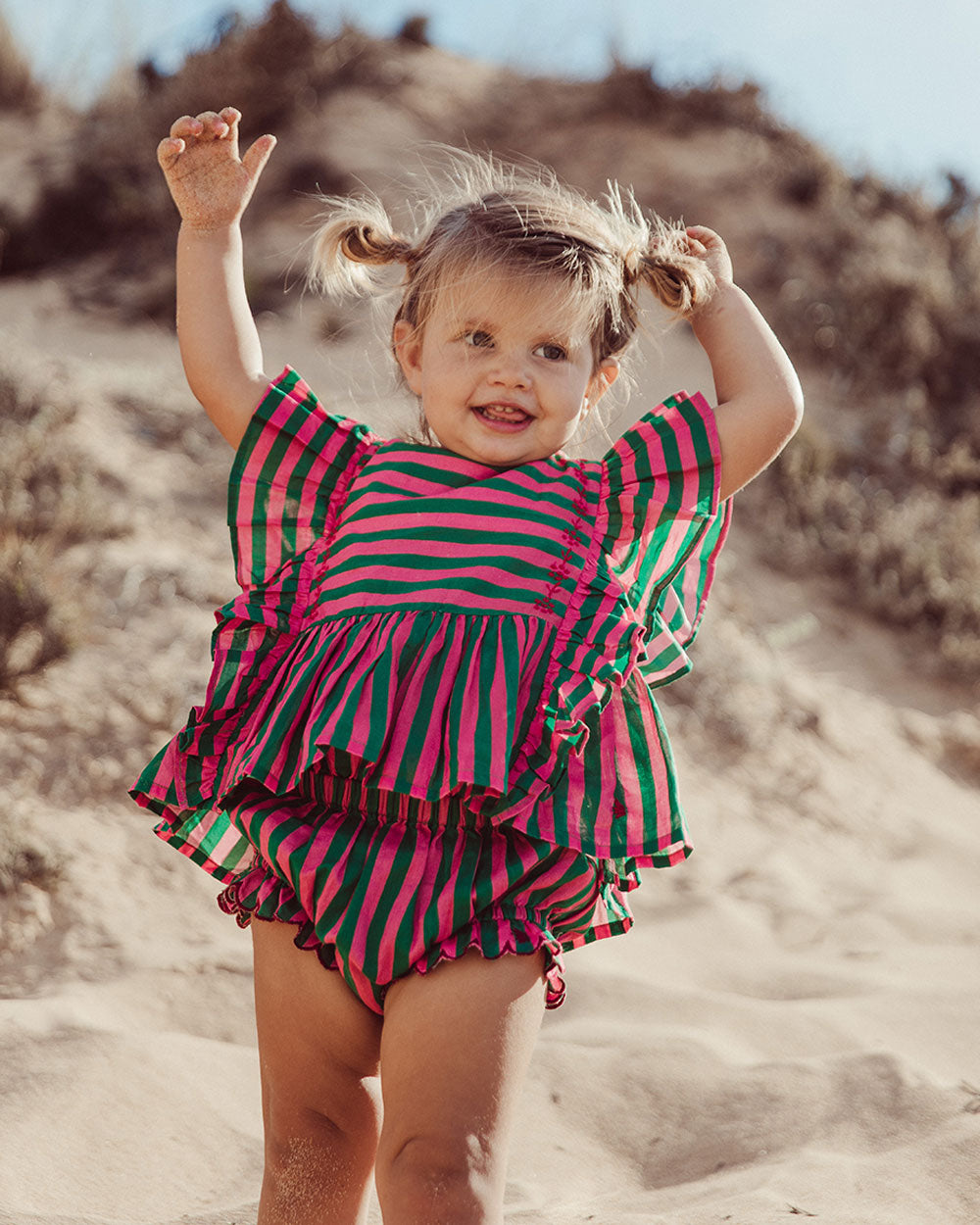 BLUSA GIADA GREEN STRIPES PETIT