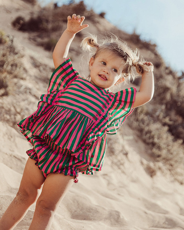 BLUSA GIADA GREEN STRIPES PETIT