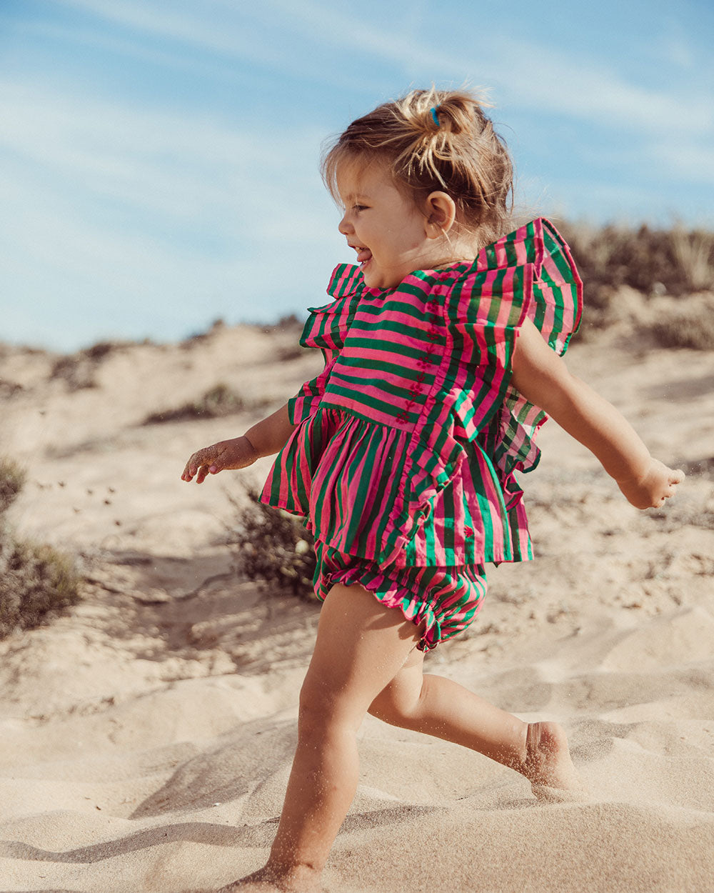 BLUSA GIADA GREEN STRIPES PETIT