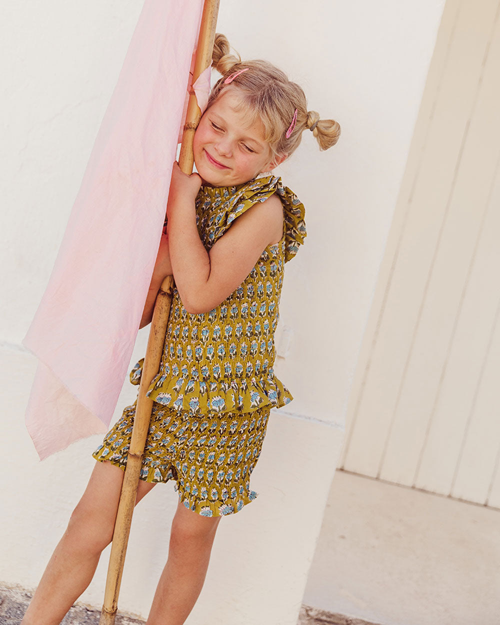 BLUSA ARLEQUIN PISTACHIO FLOWERS PETIT