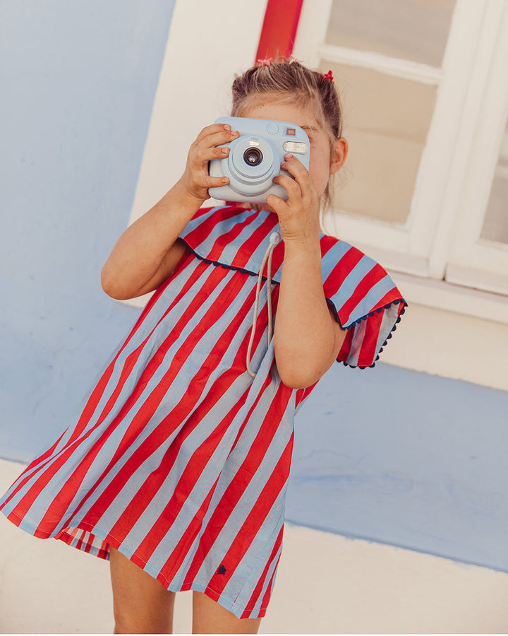 VESTIDO AURORA RED STRIPES PETIT