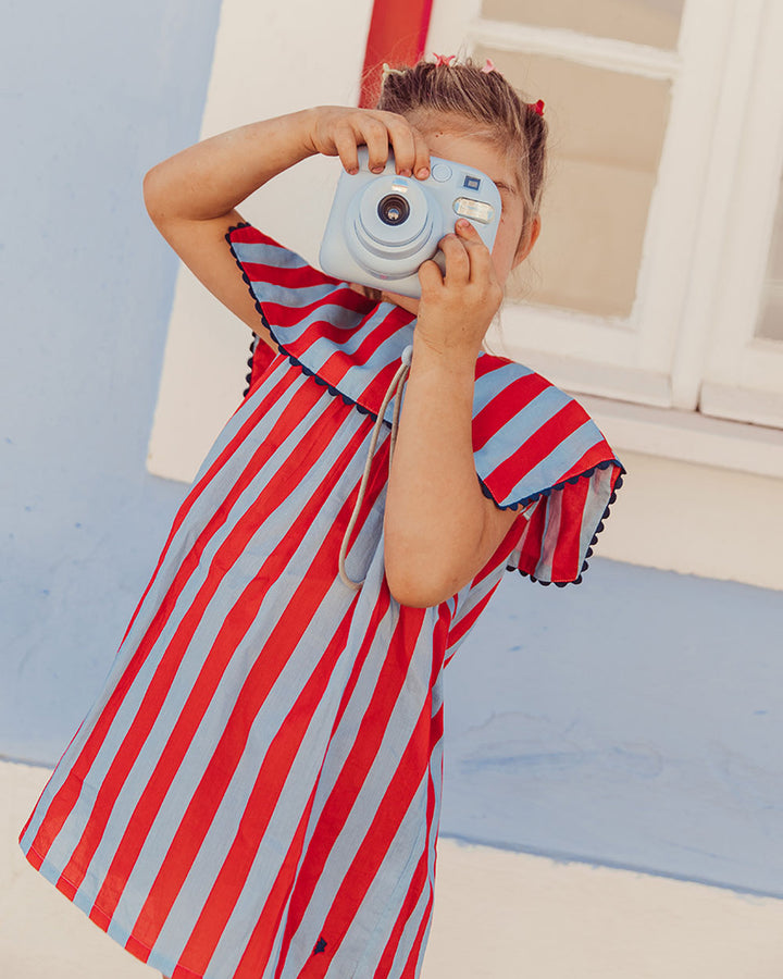 VESTIDO AURORA RED STRIPES PETIT