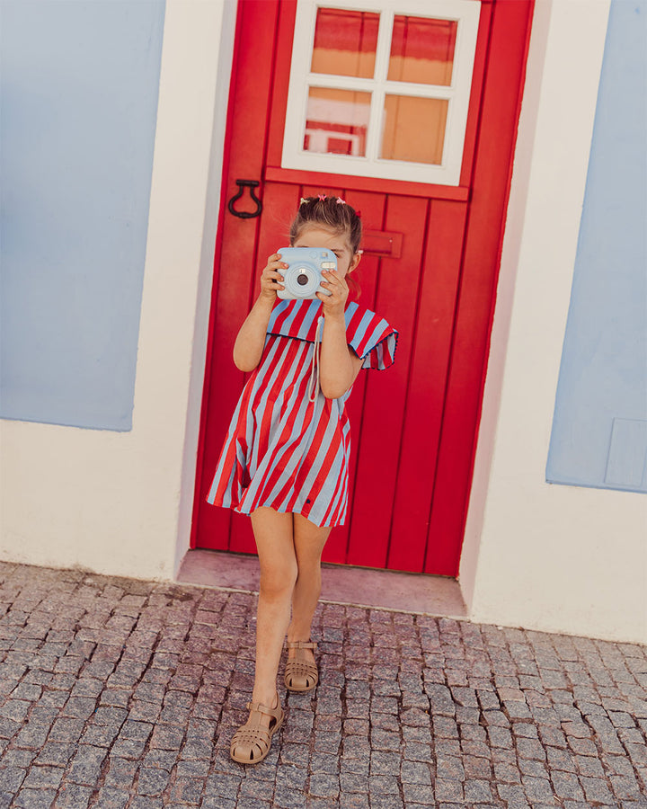 VESTIDO AURORA RED STRIPES PETIT