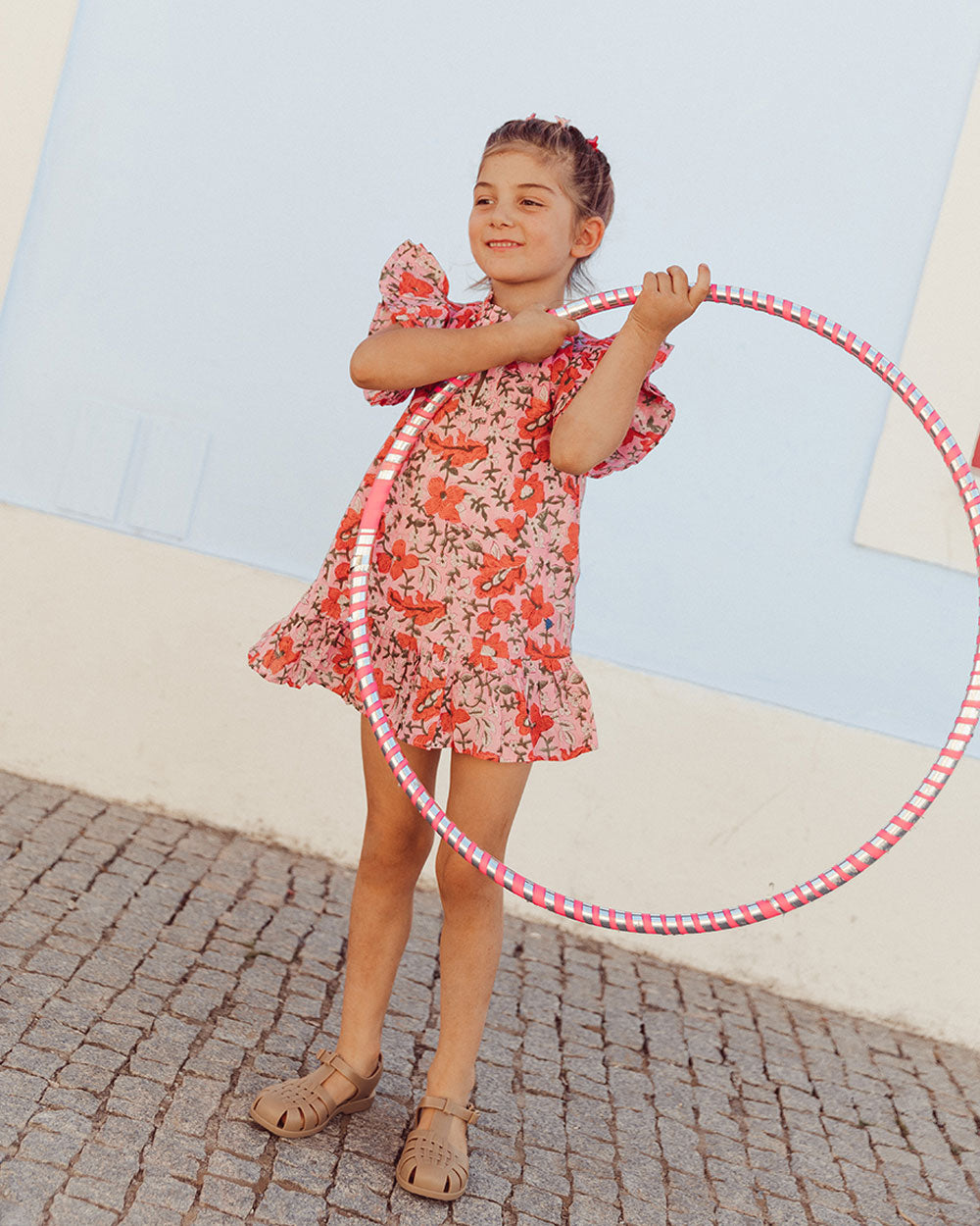 VESTIDO ANGELE PINK FLOWERS PETIT