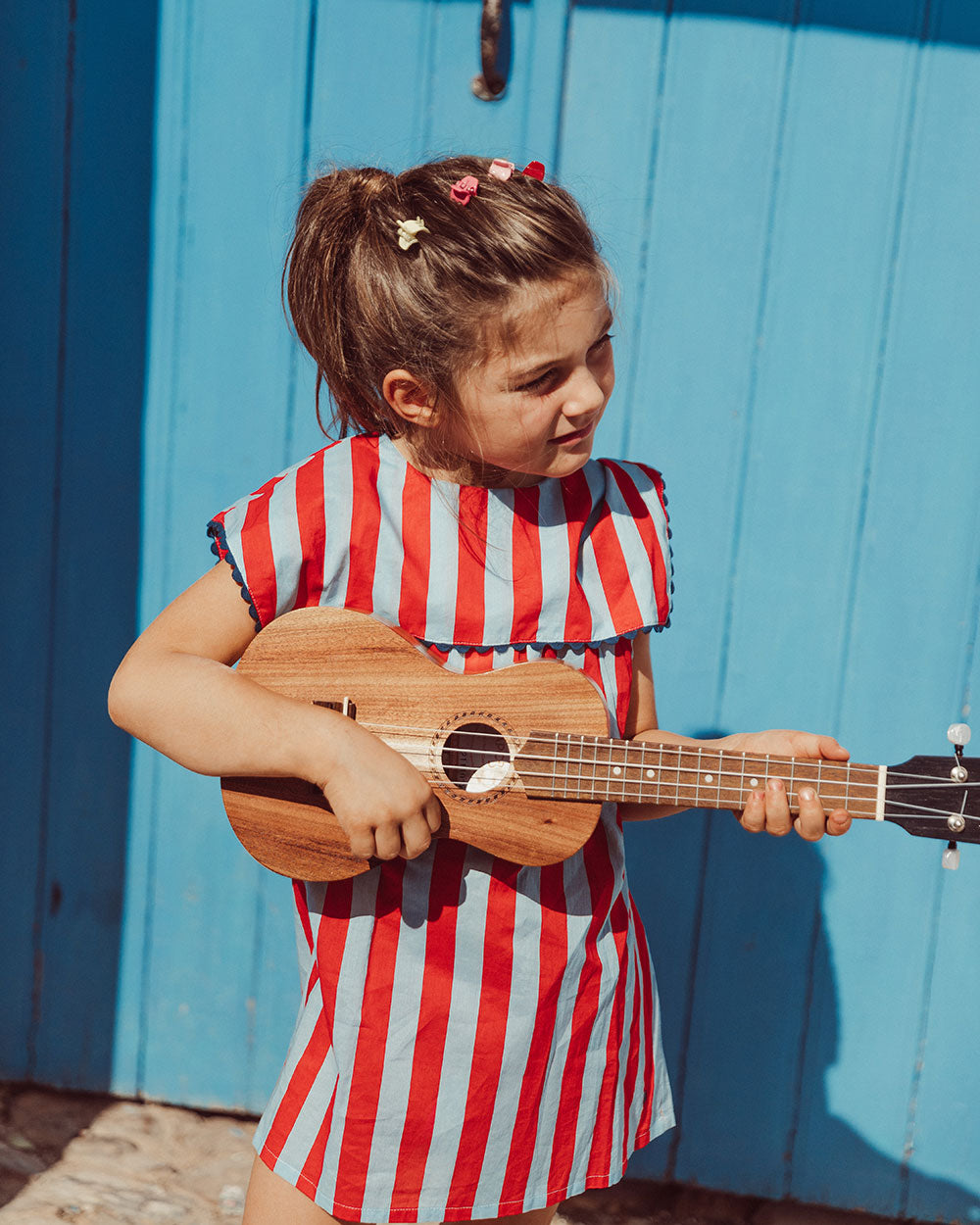 VESTIDO AURORA RED STRIPES PETIT